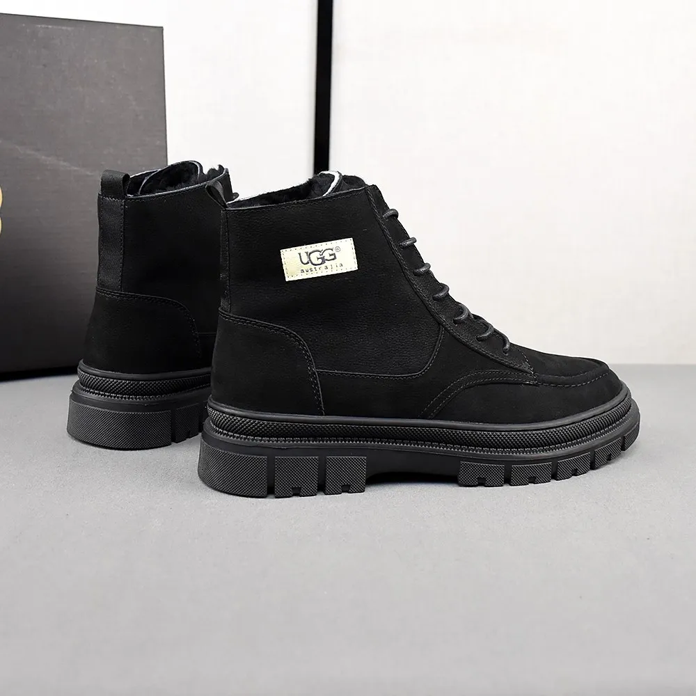 PP520🛜🛜🛜【ugg】The upper is made of waterproof nubuck, real wool lining, and non-slip rubber sole. Warm and comfortable, a must-have in winter! Men's size 38-44 (custom-made size 45 is non-refundable).